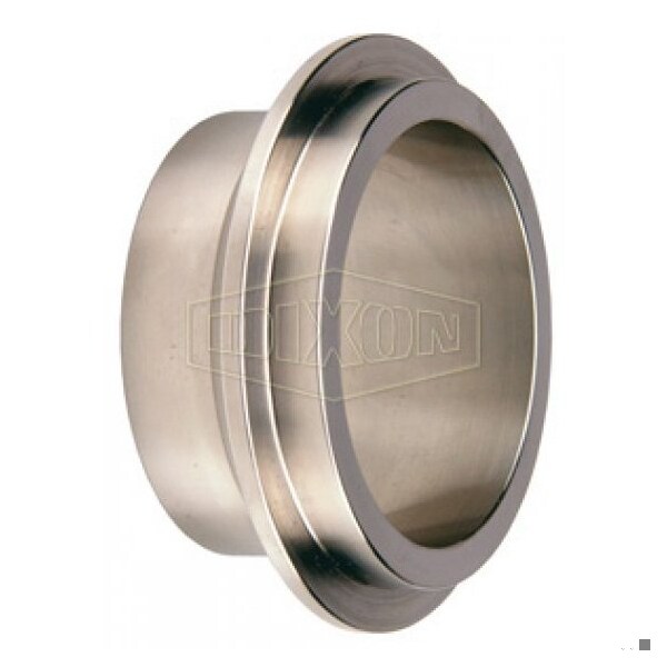 Short Weld Ferrule, 1 in Nominal, Male I-Line End Style, 316L SS, Domestic